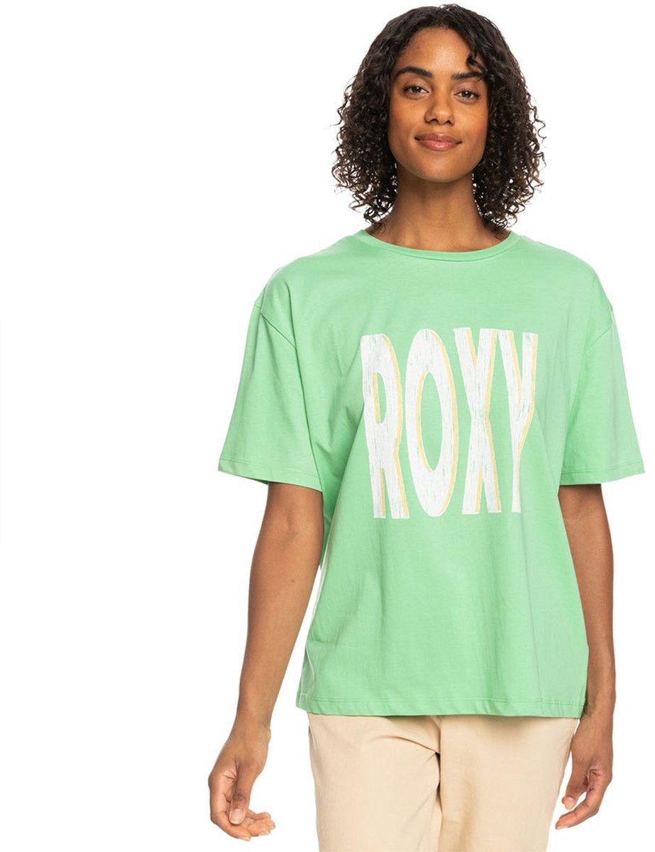 Roxy Sand Under The Sky T-shirt Met Korte Mouwen M Vrouw Groen