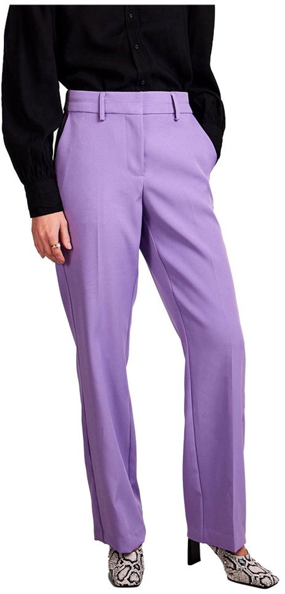 Yas Bluris Flared Broek Paars XS Vrouw