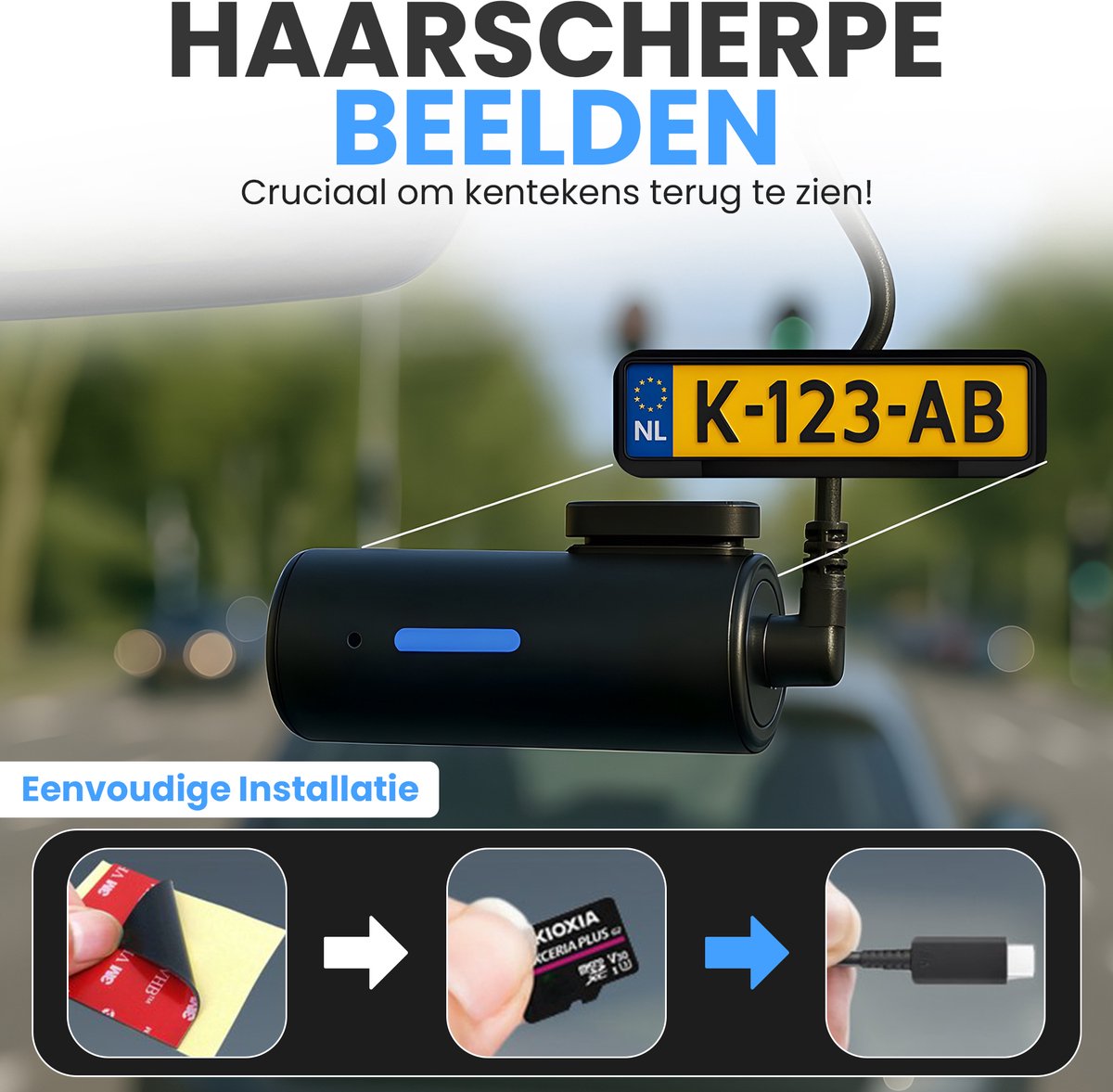 Azorix Dashcam Pro WiFi - 1080p Full HD Camera - Dashcam voor Auto - Nachtzicht & Botsingdetectie - Looprecording - Incl. 32 GB SD-kaart – foto 5