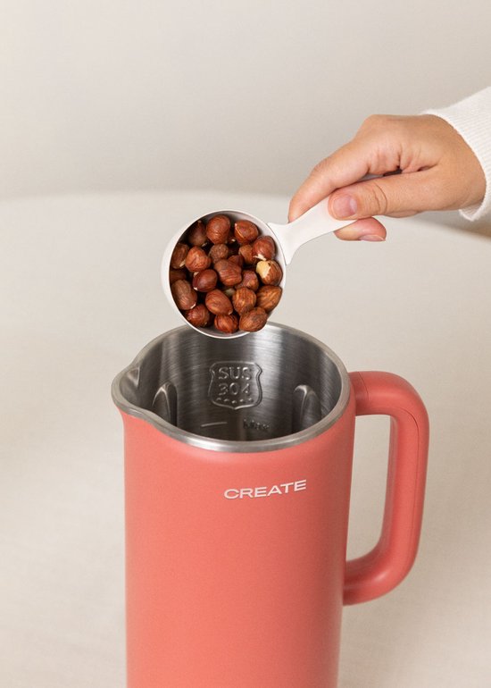 Amandelmelkmaker Mila Mini, sojamelkmaker, blender met fijne zeef voor de bereiding van allerlei soorten plantaardige melk, lactosevrije melk op basis van planten, vegan melk - 0,6 Liter