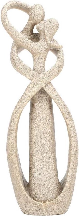 Liefde Hart Paar Figuur Standbeeld For Thuis Decoraties, Sculpturen Home Decor Huwelijkscadeau Woonkamer Decoratie Kunst Abstracte Beeldjes Decor For Slaapkamer Kantoor Kasten (Color : Black
