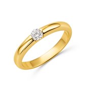 Ring Miore couleur or rose pour femme avec moissanite en Argent 925 - Plaqué or 18 carats - Ring hypoallergénique - Bague de fiançailles solitaire faite main