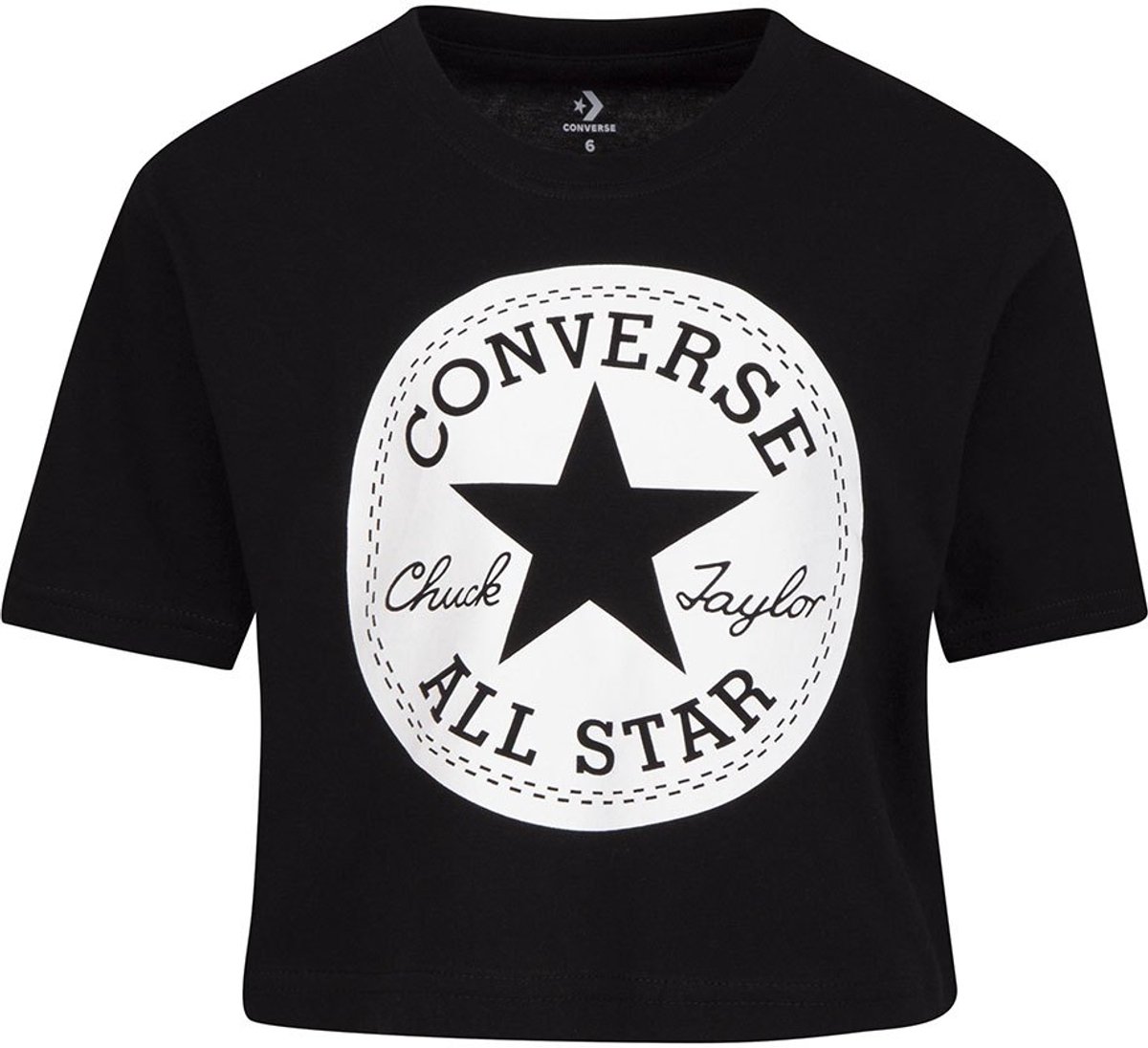 Converse Kids Sig Chuck Patch Boxy T-shirt Met Korte Mouwen 13-15 Years Zwart