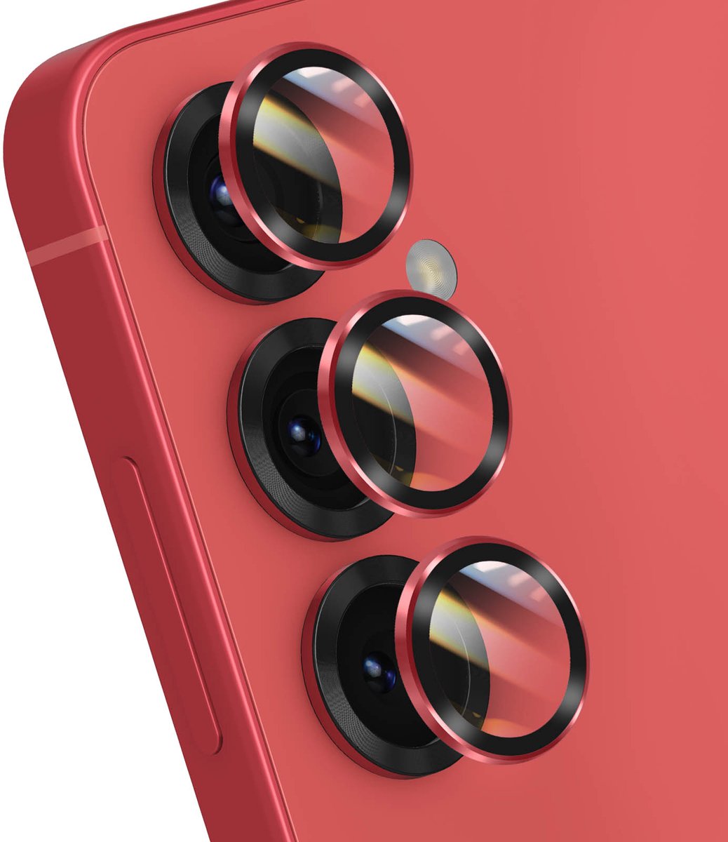 Forcell, Camerabescherming Geschikt voor Samsung Galaxy S24 / S25 Premium Serie, Rood