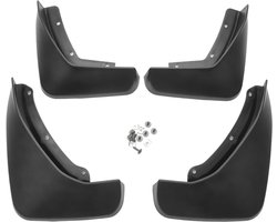 Allecto plus - Modderflappen Spatbord met Montage Accessoires | Voor- en Achterzijde | Volvo XC90 2015-2023 | Set van 4 | Bescherming tegen Modder en Steenslag