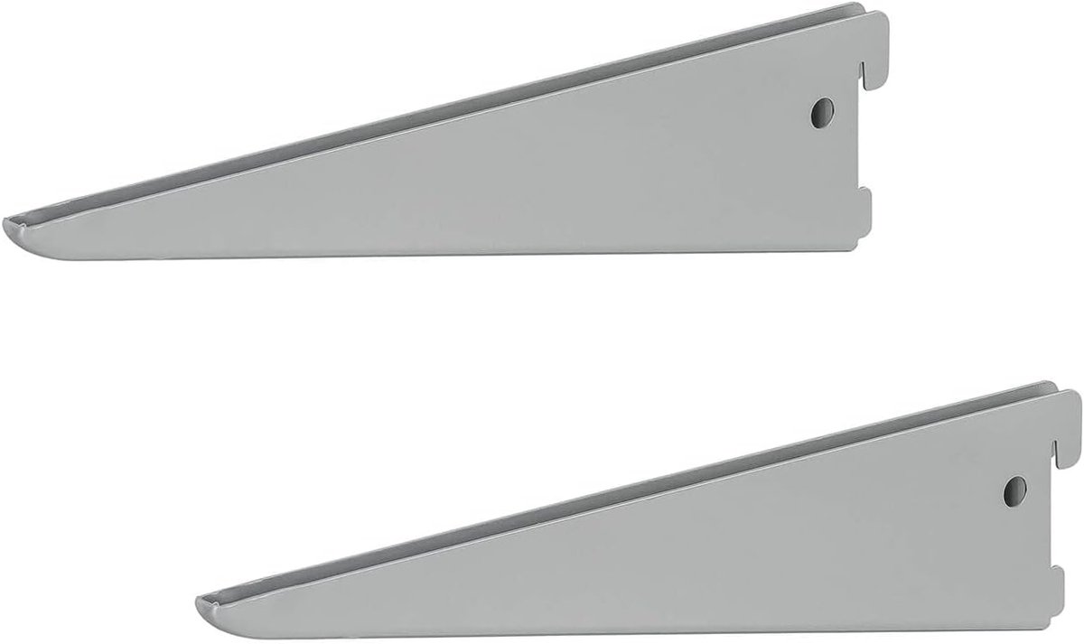 x siwitec U-dragers 220 x 50 mm in aluminium wit, plankdragers voor een tweerijig plankrailsysteem
