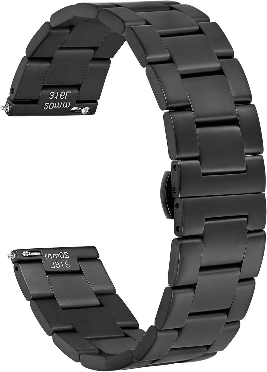 Allecto plus - Metalen armbanden met vouwsluiting, roestvrij staal 316L - 18mm-22mm