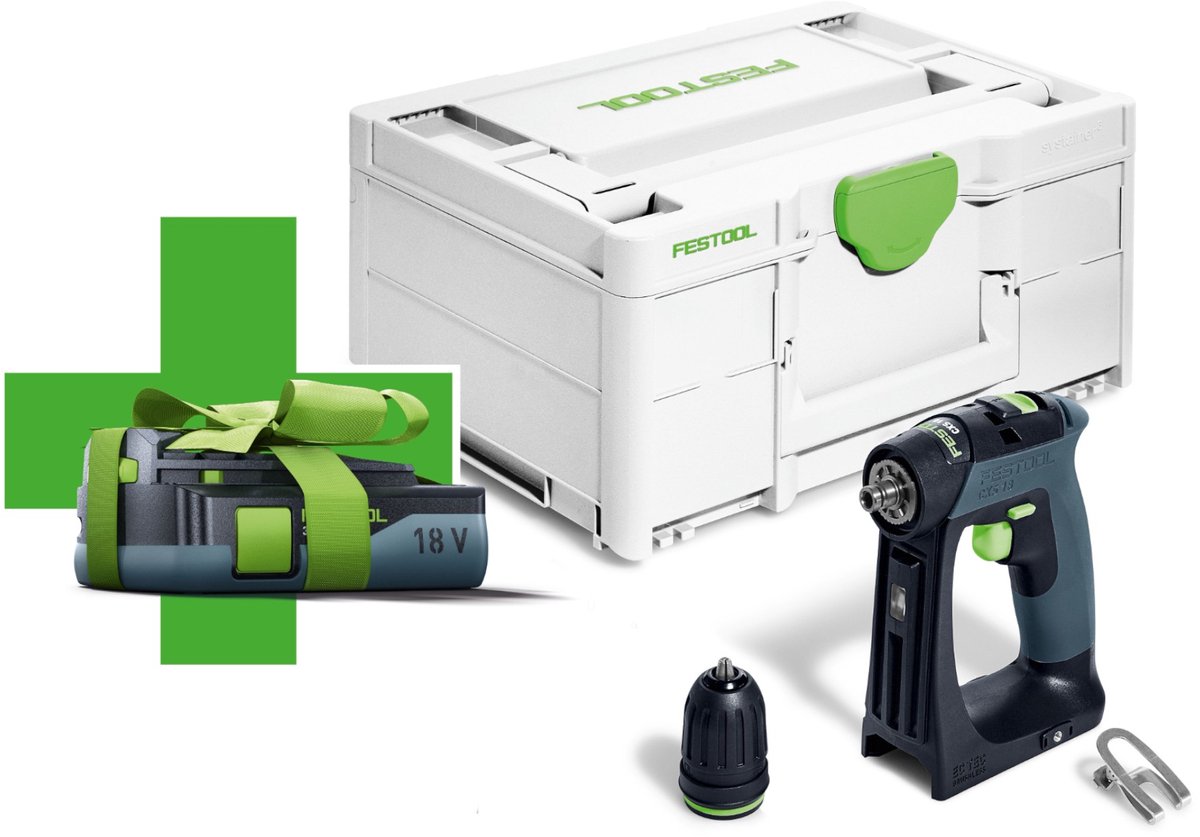 Festool CXS 18-Basic-3,0 Accu Schroefboormachine 18V 3.0Ah in Systainer - 578063