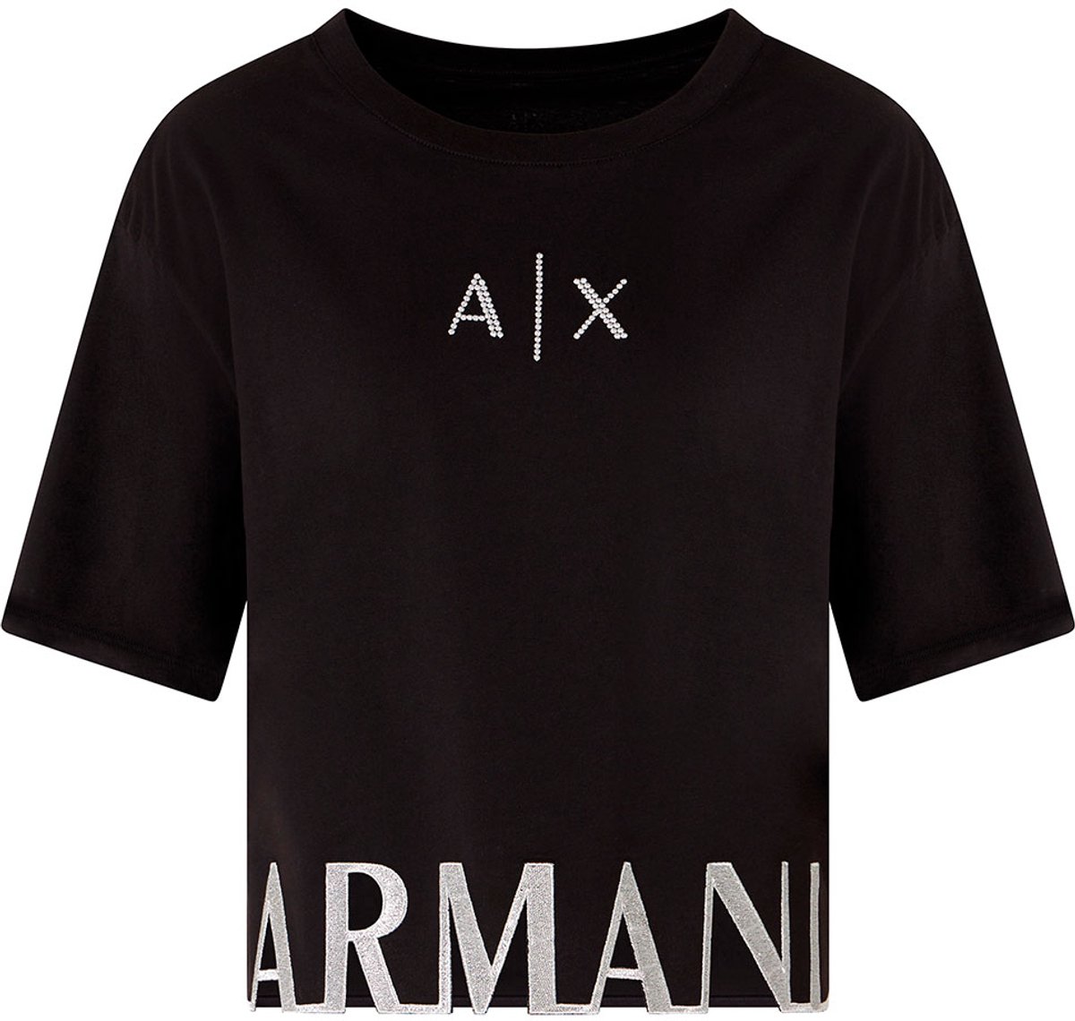Armani Exchange Xw001699_af10356 T-shirt Met Korte Mouwen Zwart S Vrouw