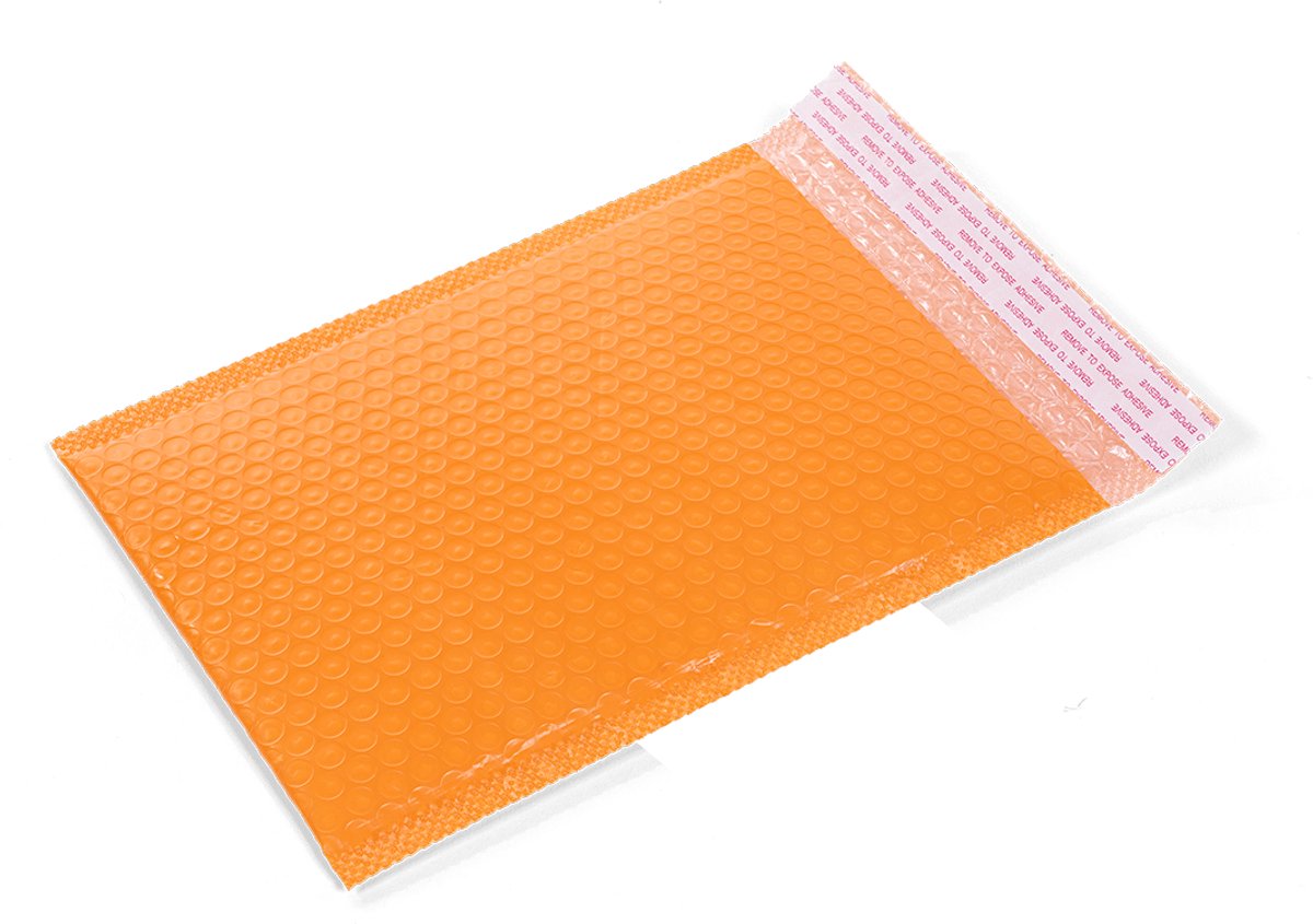 10 Bubbel Enveloppen A4 - Zacht Oranje - 32x26cm