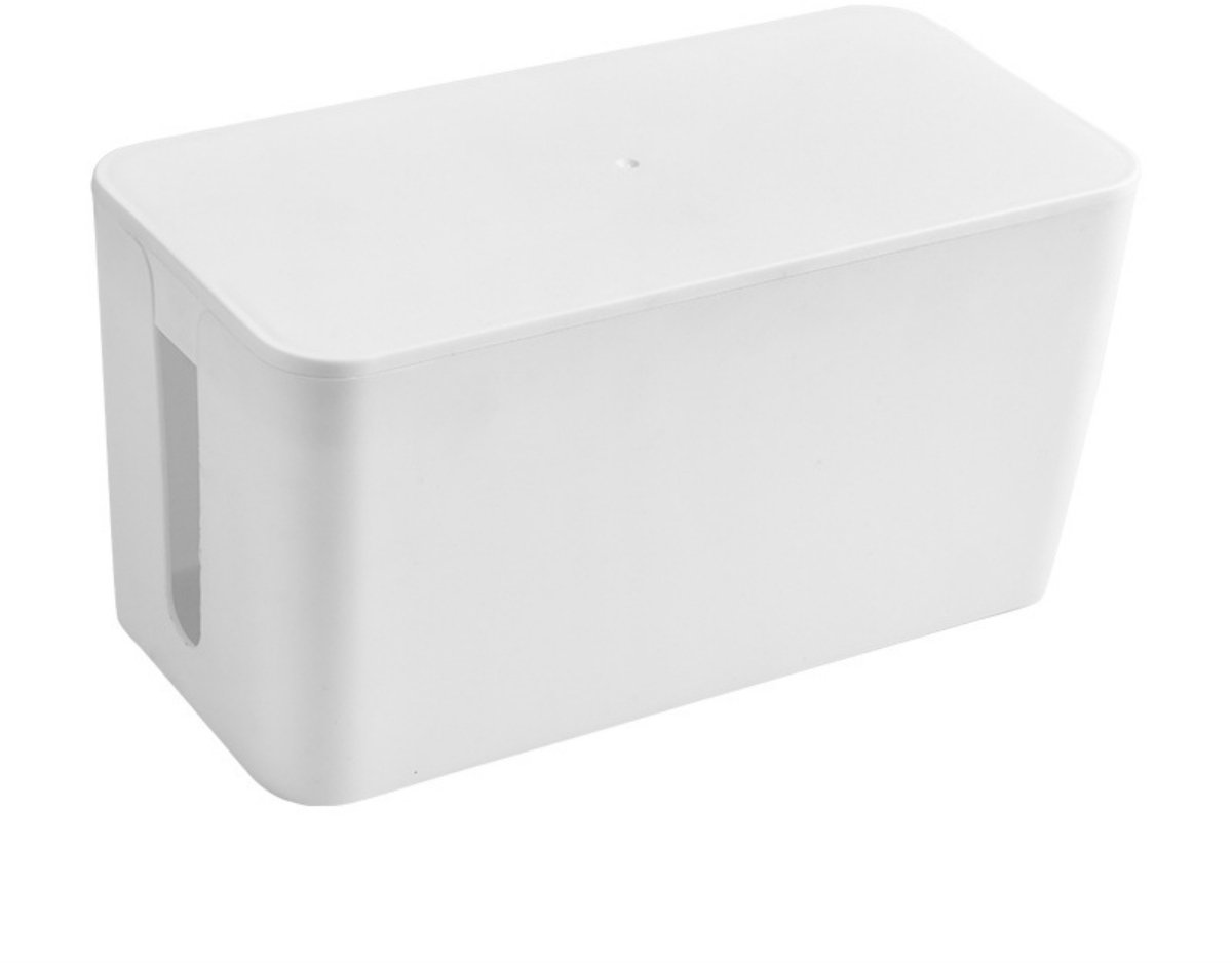 EXCITAT Kabelbox - kabelorganizer - 23,5 x 12 x 11,5 cm - kunststof - wit