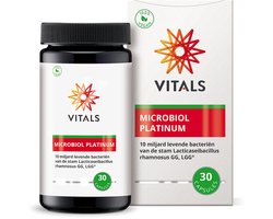 Vitals Microbiol Platinum - 30 capsules - biotica. 10 miljard levende bacteriën per capsule van de stam Lactobacillus rhamnosus, GG - 30 stuks
