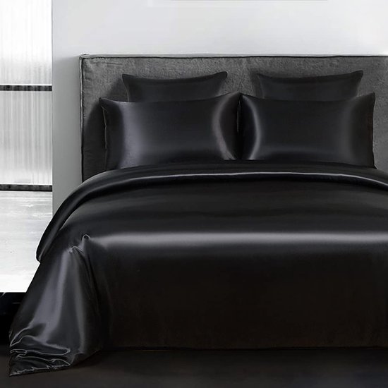 Lanest Housing Zijden satijnen lakens, 4-delige queensize satijnen