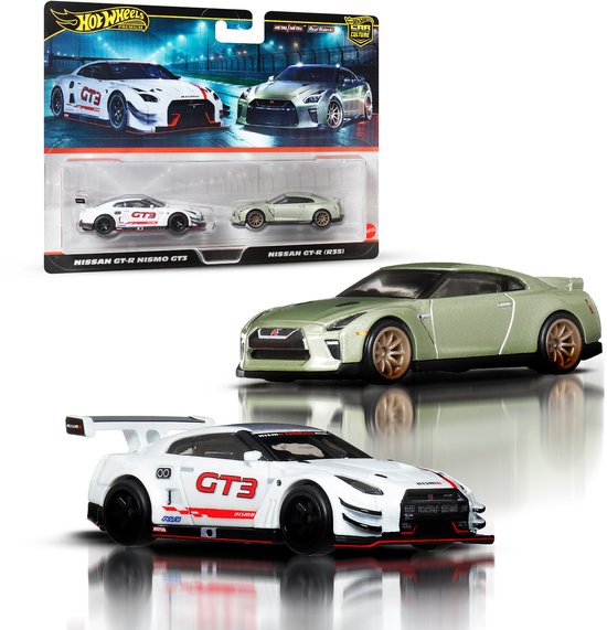 Hot Wheels Premium Car Culture et Van 2 - Nissan GT-R Nismo GT3 et Nissan GT-R R35