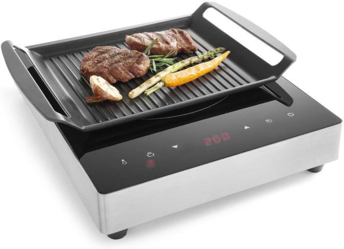 DailySupplies® Grillplaat Inductie - Bakplaat - Gietijzer - Zwart