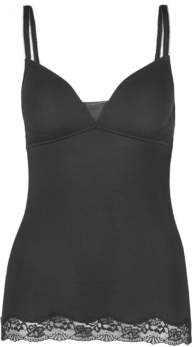 Nina von C. Nina von C BH hemdje - Zonder Beugel - Modal - Hemd met ingebouwde bh - Spaghetti bandjes - 85B - Wit