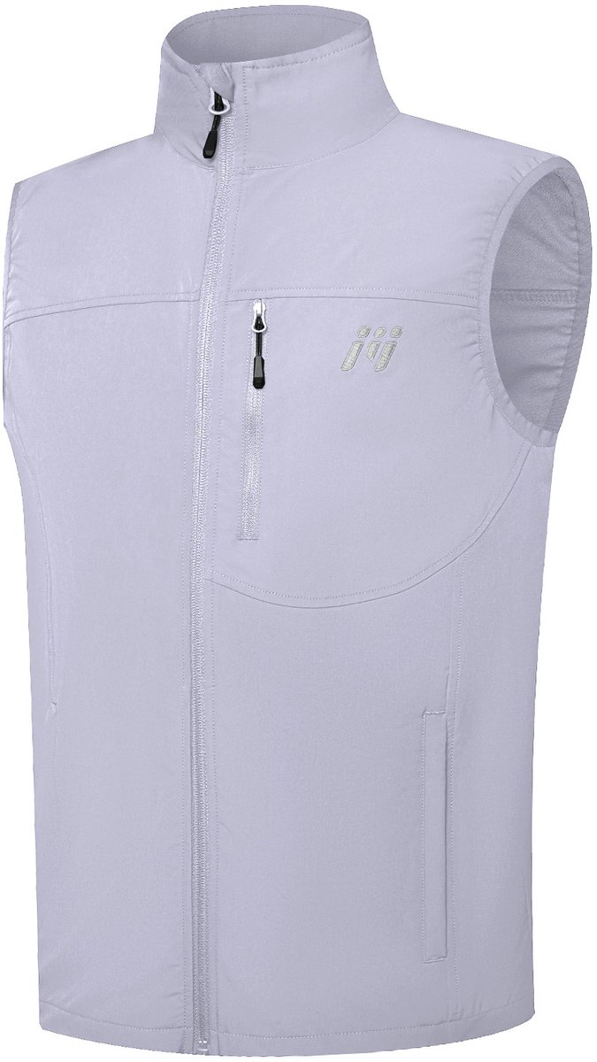VIMOSE Heren Outdoor Outdoorkleding werkkleding Mouwloze vissers tuinier vesten golfvesten lichtgewicht Lightgrey