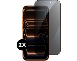 2x Screen protector geschikt voor iPhone 17 Pro Max Screen protector Prive Privacy Glas Gehard Tempered Glass Full Cover - Privacy Screen Protector geschikt voor iPhone 17 Pro Max screenprotector - Gehard - Beschermglas - 2 stuks