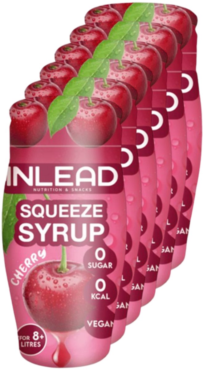 Inlead | Squeeze Syrup | Cherry | 6 stuks | 6 x 65 ml