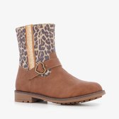 Blue Box meisjes enkellaarsjes met luipaardprint cognac - Maat 25