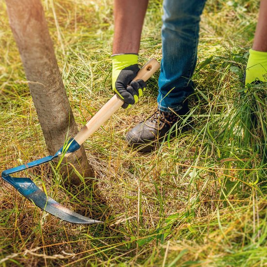 KADAX Sense met houten handvat van 31 cm, kleine bossens van metaal, handige wildgroeitent, zeis voor het maaien van gras, granen, onkruid, handzeis, bosmaaier, bosmaaier van Merkloos	 — afbeelding 4