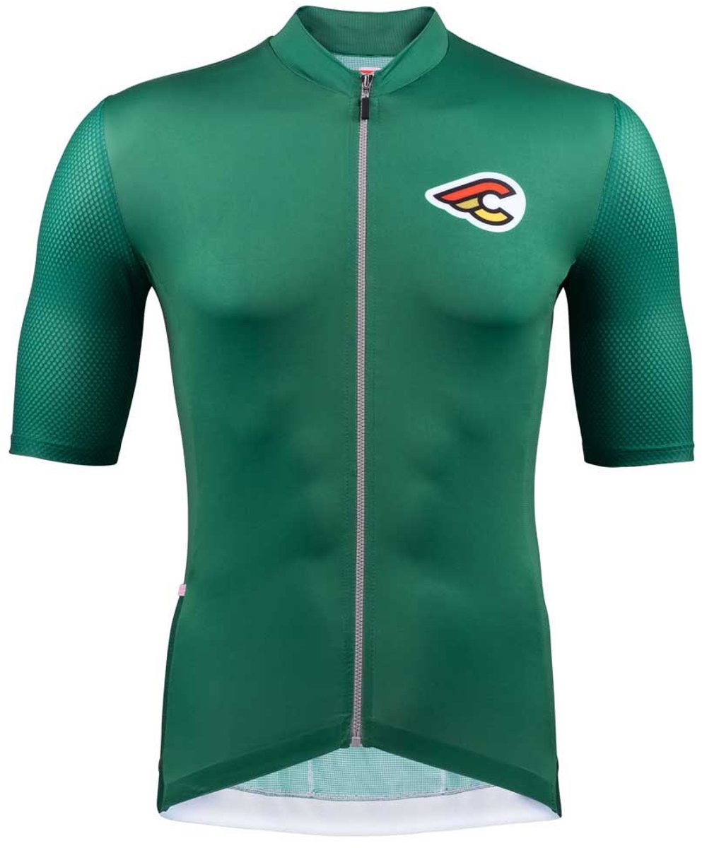 Cinelli Tempo Mesh Korte Mouw Wielertrui Groen L Man