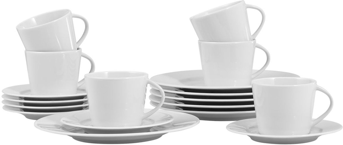 Esmeyer koffieservies ISTA, 18-delig porselein set