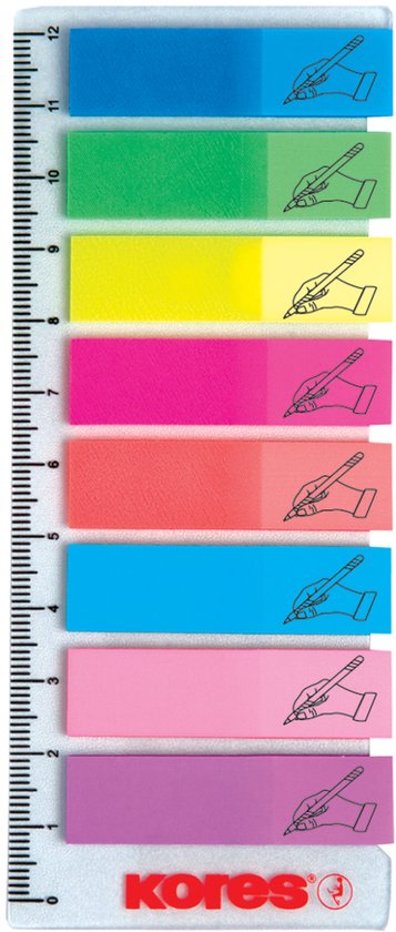 Kores Notes 12x45mm Flag Index Strips - Pack Of 200 - View #12