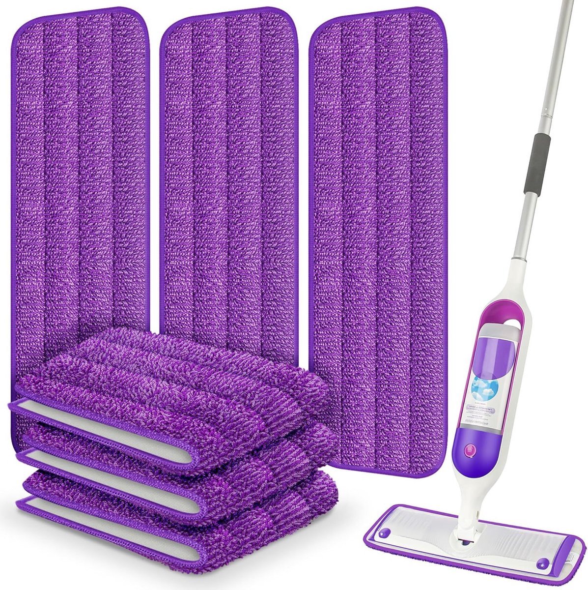 Sjtoer® - Voordeel Pak 6x - Herbruikbare Dweilpads - geschikt voor Swiffer PowerMop - Uitwasbaar - 6 Stuks - Paars - Vervangingsdoek Compatible met swiffer Power mop - Dweil Navulling - Mop - pads