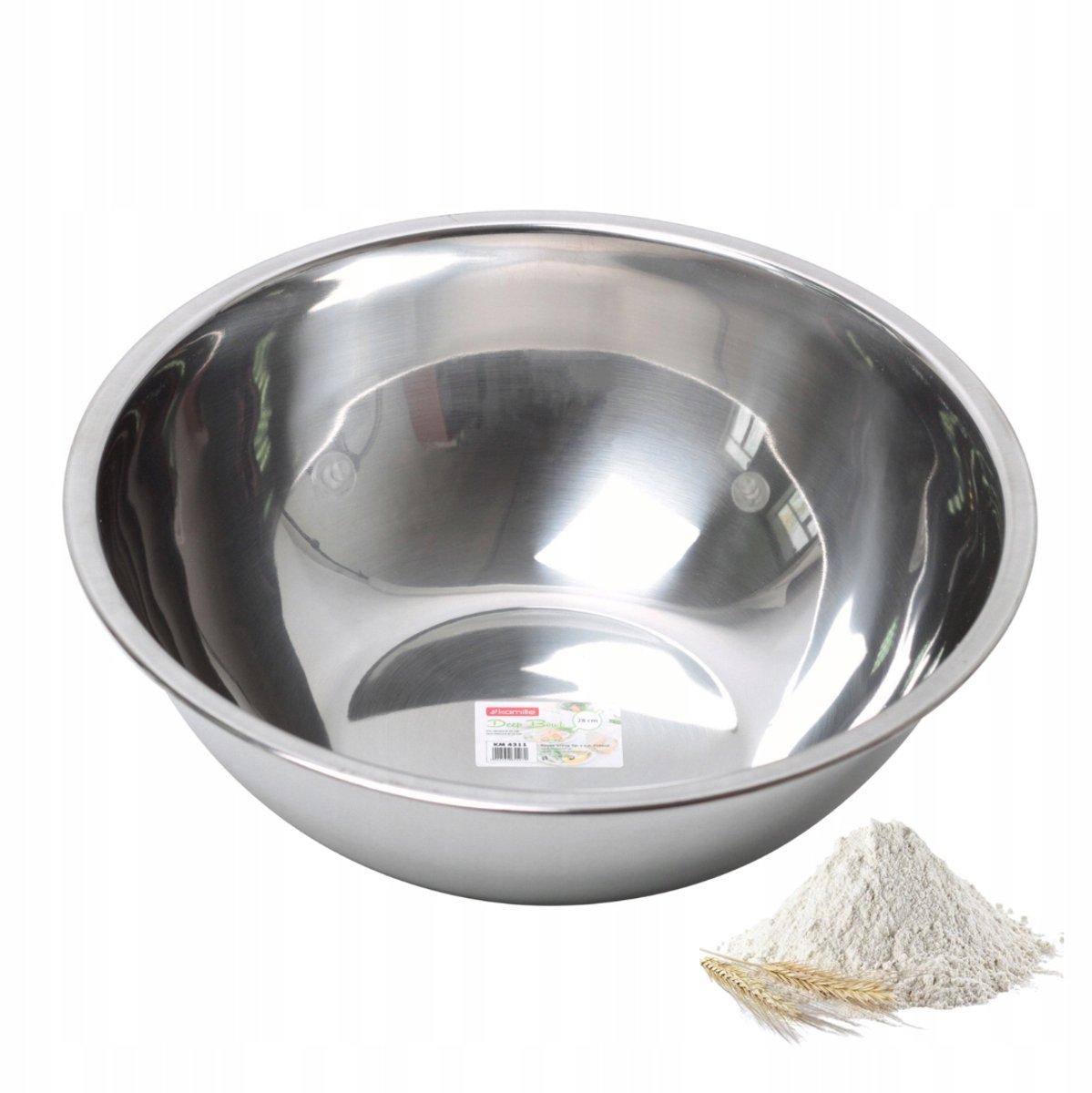 Kamille RVS Mengkom Keuken 28cm - Duurzaam en Makkelijk Schoon te Maken