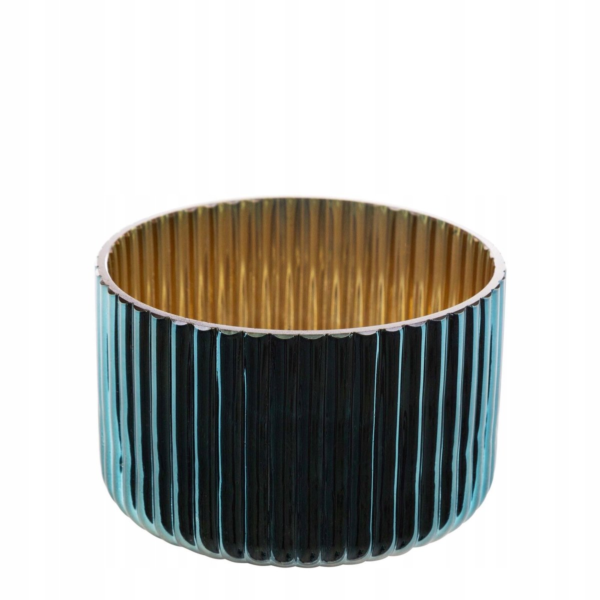 Donkerblauwe Glazen Vaas Nela 12x8 cm