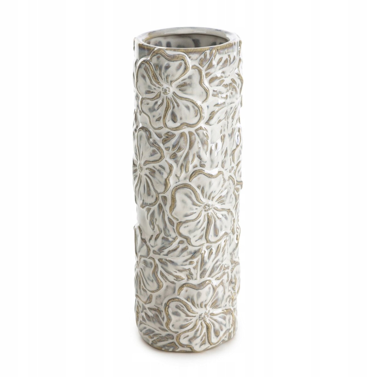 Decoratieve Vaas Naira 9x9x26 cm Crème Keramiek