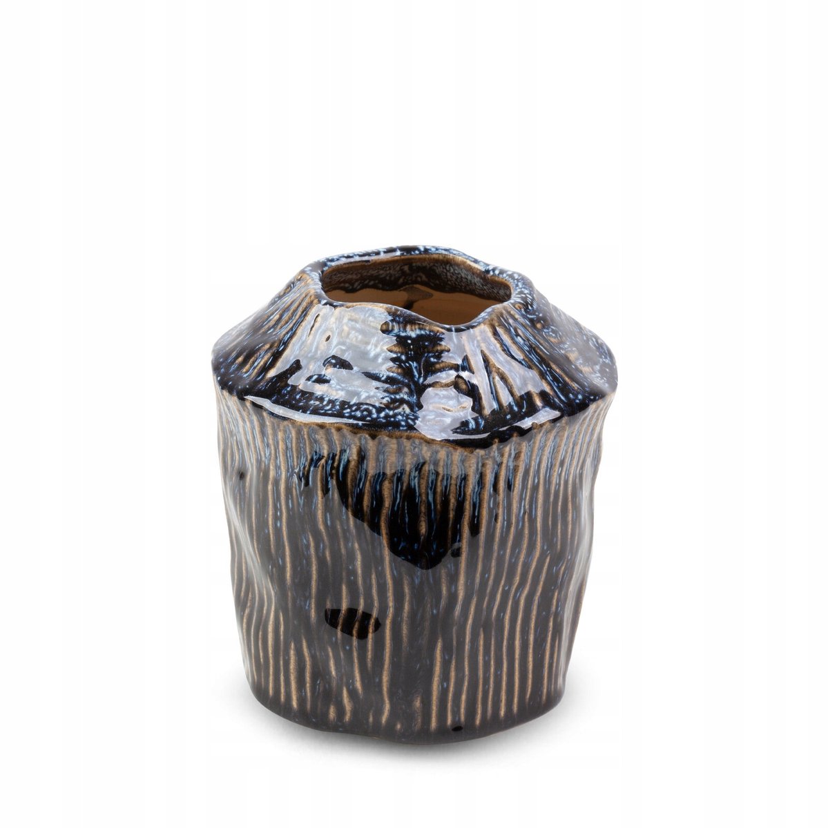 Decoratieve Vaas Alda 13x14 cm - Marineblauw Keramiek