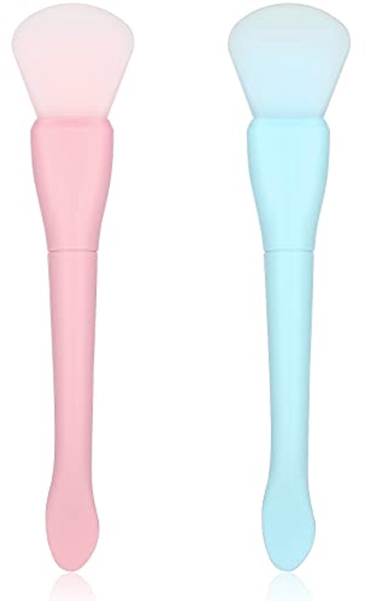 2-Delige Siliconen Gezichtsmasker Borstel Set - Flexibele Applicator Voor Huidverzorging en DIY Behandelingen