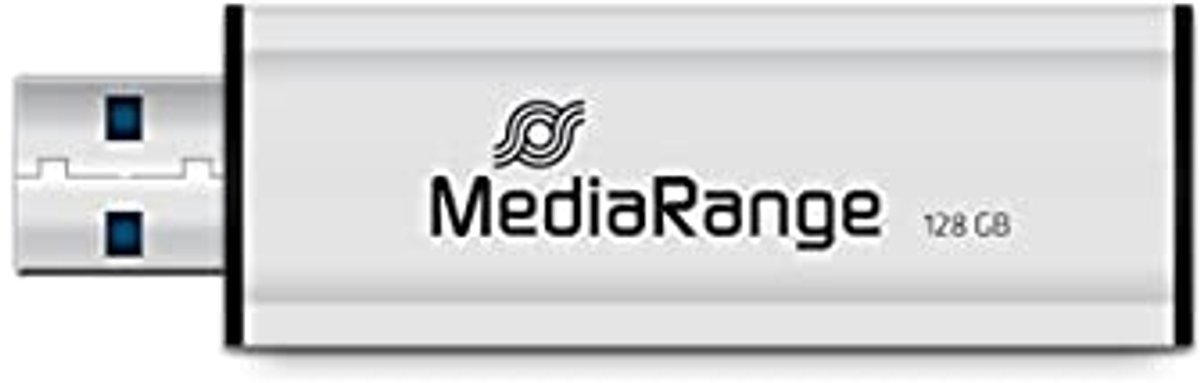 USB 3.0 Geheugenstick 128GB – Mini Flash Drive met Schuifmechanisme en Sleutelhanger