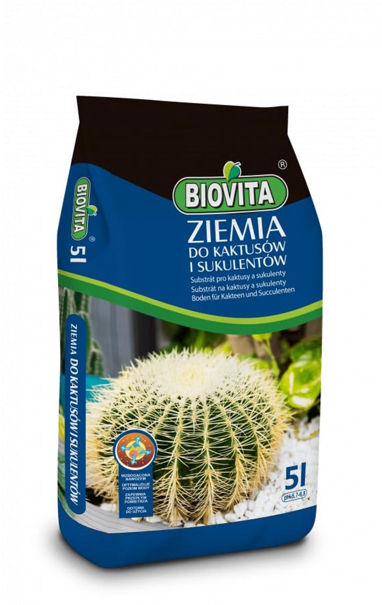 Potgrond voor Cactussen en Vetplanten - 5 Liter