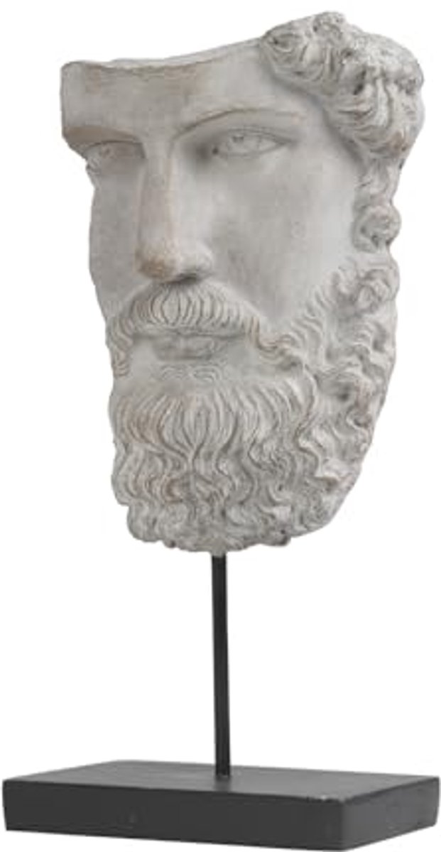 Hars Halve Kop Zeus Standbeeld - Griekse Woondecoratie voor Kantoor en Woonkamer
