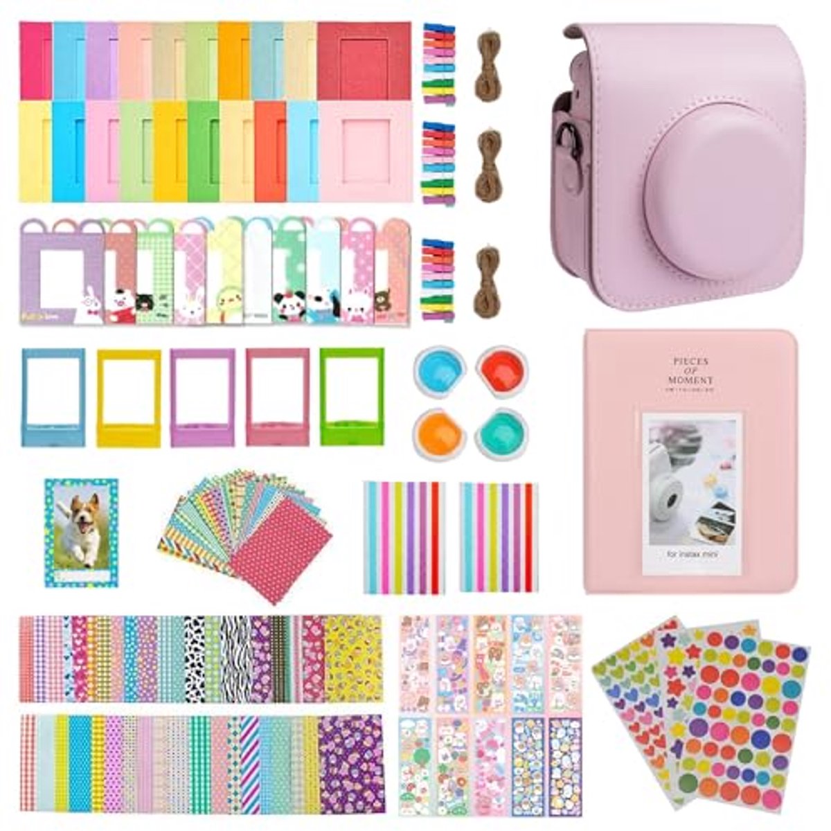 Cameratas en Accessoires voor Instant Camera's - Vintage Roze - 64 Vakken en Fotoalbum