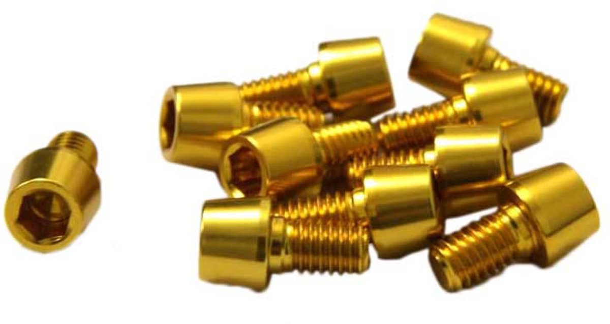 Msc Alu7075t6 Schijfremmen Schroeven 10 Eenheden Goud M6 x 10 mm