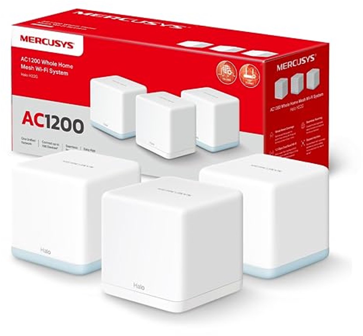 WiFi Mesh Router AX1500 Mbps - 3 Stuks - Dual-Band - Tot 550 m²