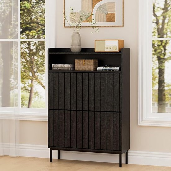SoBuy FRG126-W Badkamermeubel Hoge Kast Voor Badkamer Badkamerrek Met Voetkussen Badkamer 2 Lades Wit Bxlxh 30x30x145cm