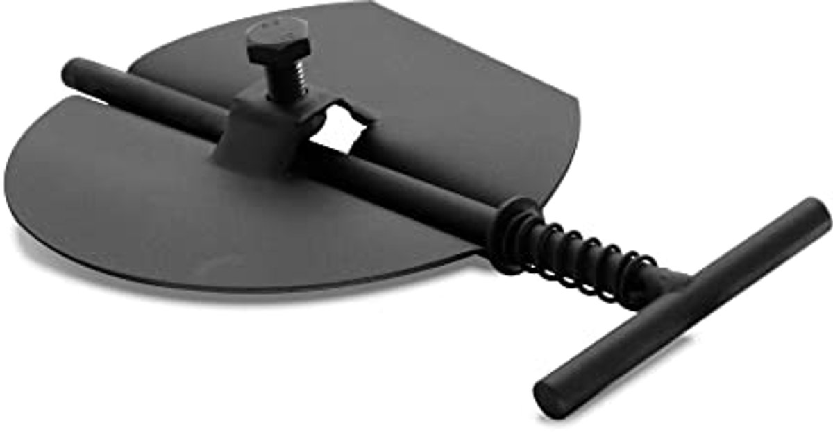 Kachelpijp smoorklep - Diameter Ø 120 mm - Gietijzer Grijs | Trekbegrenzer voor Inbouw Achteraf