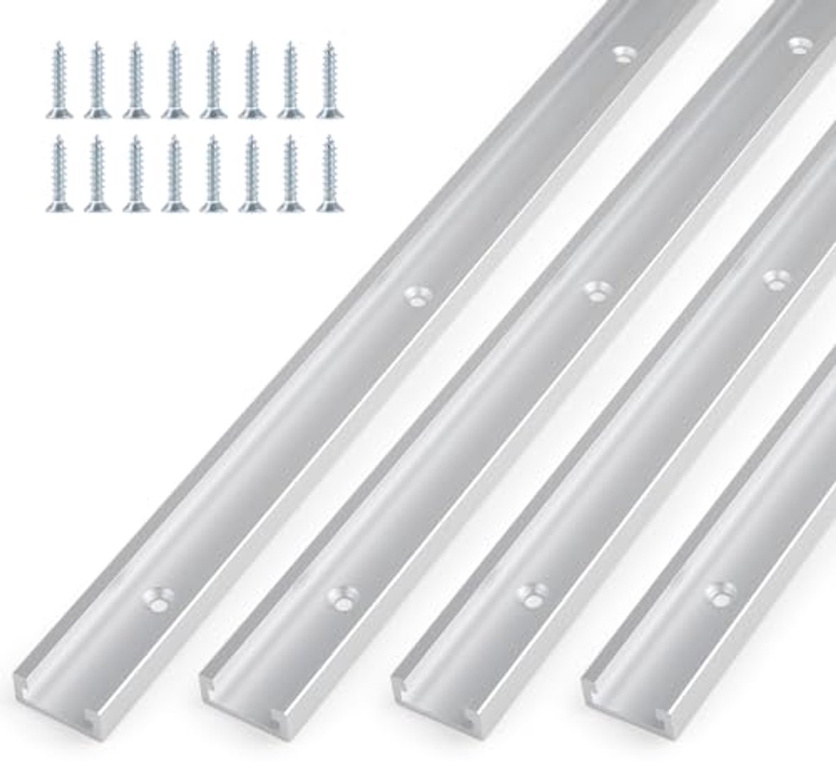 T-sleuftrack 40 cm - Aluminium T-groefrail voor Houtbewerking