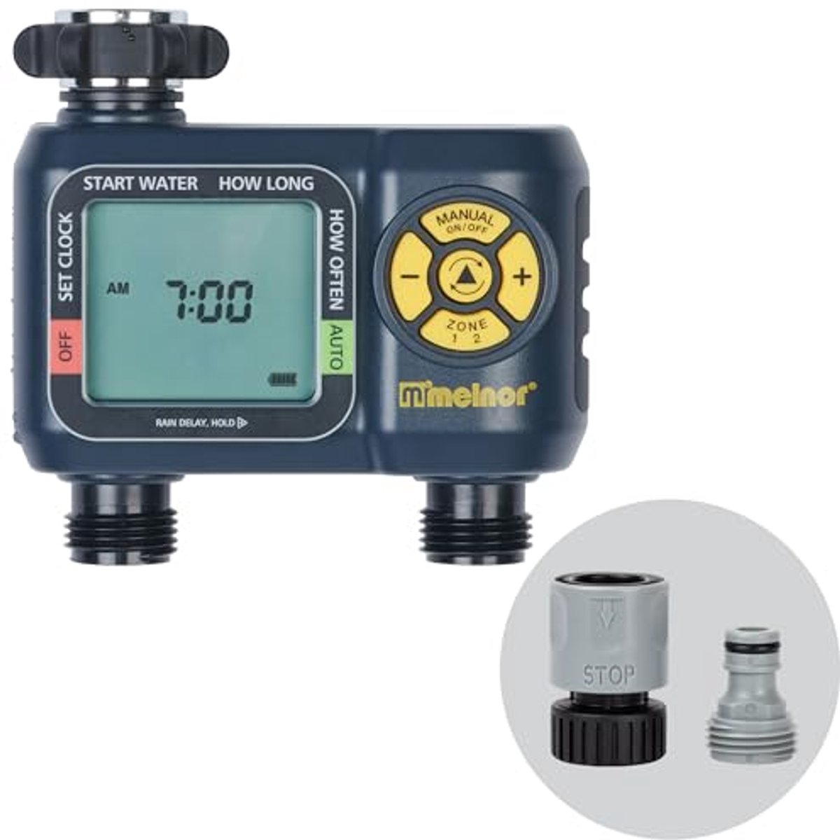 Digitale Slangtimer voor 2 Zones - Programmeerbare Watering Timer met Quick Connect