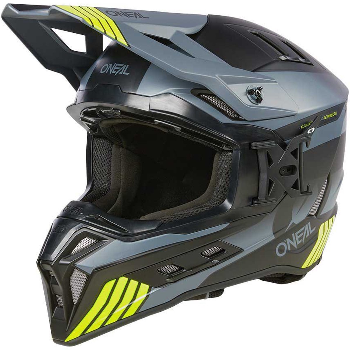 O'NEAL EX-SRS Hitch Mat Zwart Neon Crosshelm - Helm