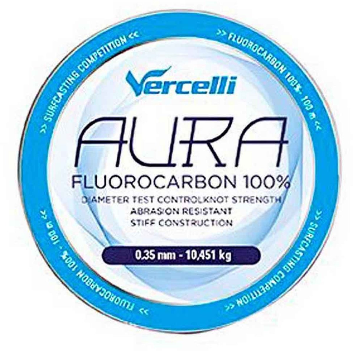 Vercelli Aura 50 M Flurocarbon Transparant 0.400 mm
