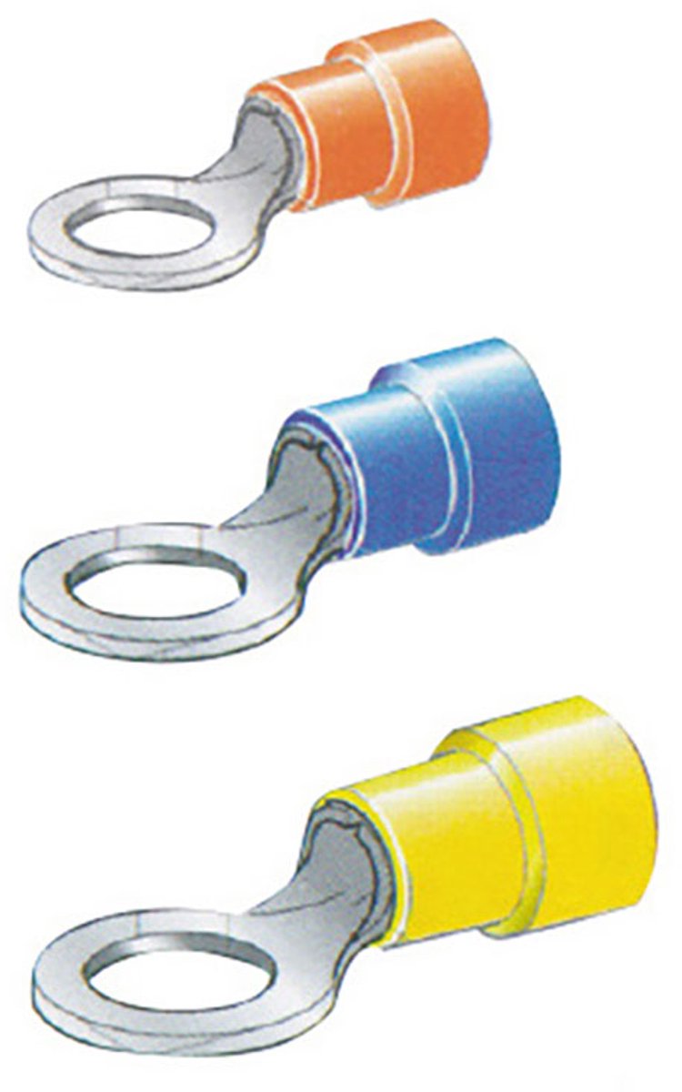 Oem Marine Geïsoleerde Ring Eindkap 50 Eenheden Zilver 6.2 mm