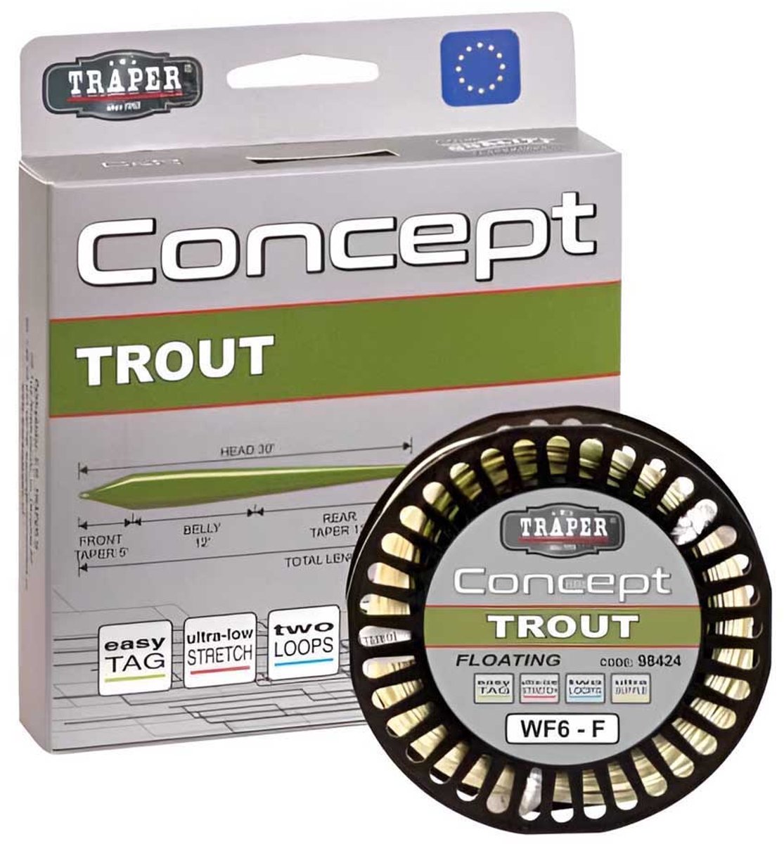 Traper Fly Concept Trout Vliegvissnoer 27 M Transparant Line 6