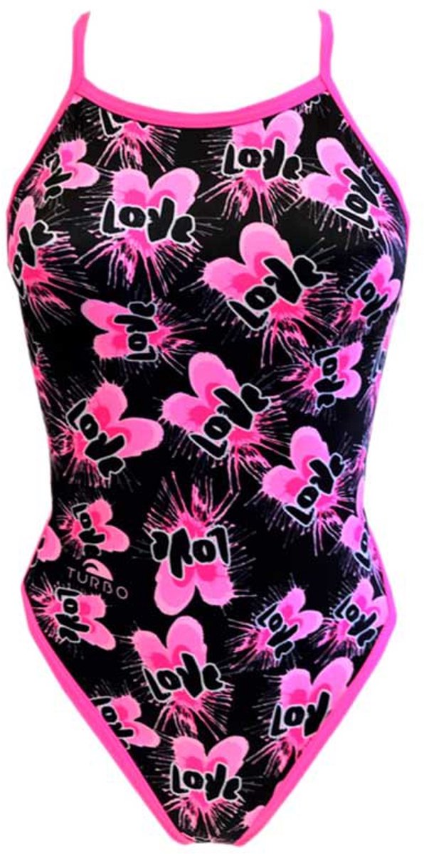 Turbo Double Heart Revolution Zwemkleding Zwart,Roze 5XL Vrouw Pink