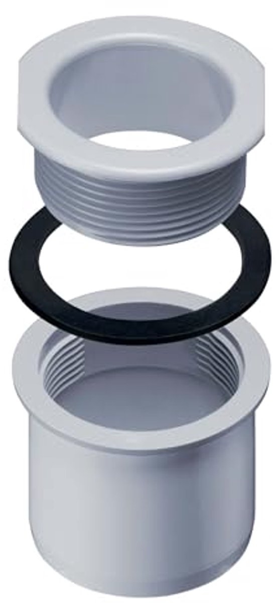Schroefverbindingsgoot voor regenpijp 115/100mm - Doosvormig en UV-bestendig
